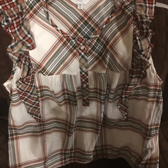 New Time and Tru Women's Ruffle Sleeve Tank Top - Picture 6 of 8